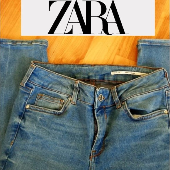 ZARA jeans medium rise straight sz 26 - Picture 3 of 10